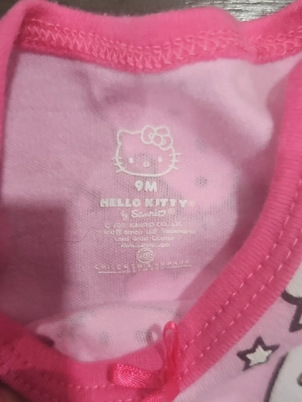 Hello Kitty Pink Allover Graphic Bodysuit ● NEVER BEEN WORN